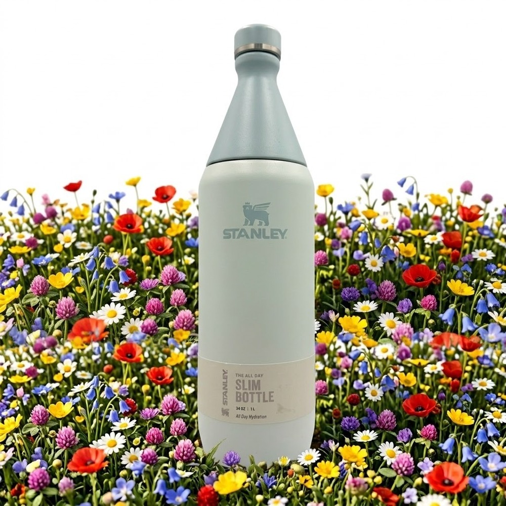 Stanley All Day Slim Bottle 34oz Mist Stainless Steel 10-12070-007 *NEW*